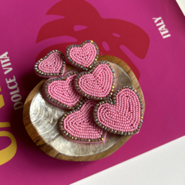 STATEMENT OORBELLEN HARTJES - ROZE