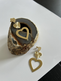 STATEMENT OORBELLEN LOVE - GOLD PLATED