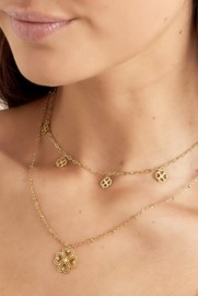 KETTING SET CLOVERS - GOLD PLATED