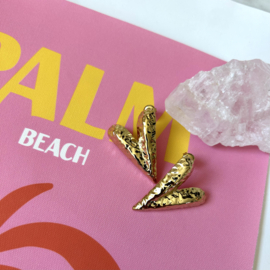 STATEMENT OORBELLEN BIG LOVE - GOLD PLATED