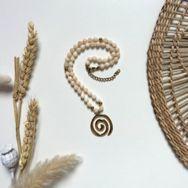 KETTING NATUURSTENEN SWIRL - CRÈME