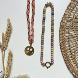 KETTING SMILEY - PEACH