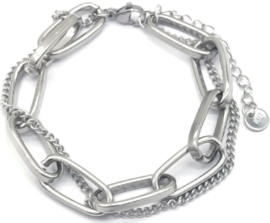 DUBBELE ARMBAND CHAIN - STAINLESS STEEL