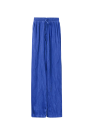SATIJNEN BROEK MET PRINT - BLAUW