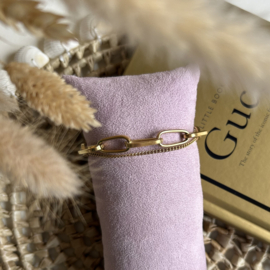 DUBBELE ARMBAND CHAIN - GOLD PLATED