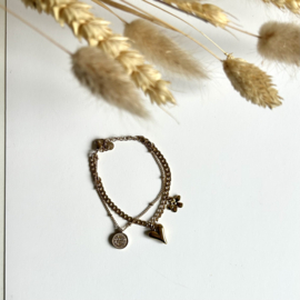 BEDEL ARMBAND FLOWER - GOLD PLATED