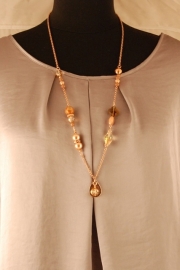 ketting met Cjech glass en strass 0121