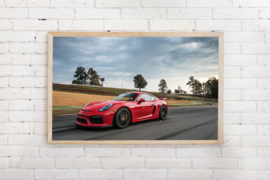 Poster Porsche Boxter rood