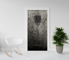 Deurposter - deursticker Celdeur - gevangenisdeur met slot