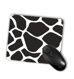 Muismat Giraffeprint zwart-wit 18x22