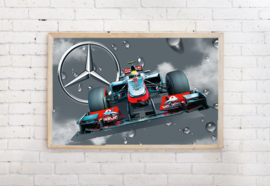 Poster formule 1 Mercedes , exclusief