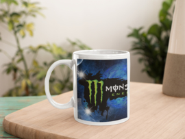 Mok Monster energy blauwe achtergrond