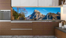 Keuken achterwand sticker Bergtoppen kleur