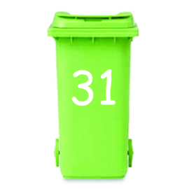 Huisnummer voor Kliko / mini container