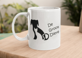 Mok  met tekst "De grootste dierenvriend" met afbeelding hond/kat