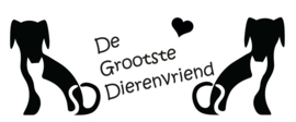 Mok  met tekst "De grootste dierenvriend" met afbeelding hond/kat