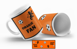 Mok  Oranje fan - twee kleuren