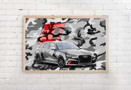 Poster Audi RS - camouflage , exclusief