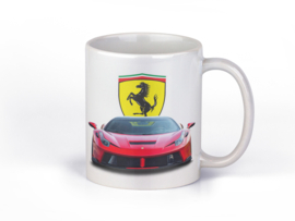 Mok  Ferrari met logo wit handvat