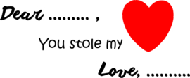 Mok - Valentijn -You stole my heart - Met Naam