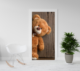Deurposter - deursticker SUPERGROTE Teddybeer