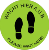 Vloersticker Corona - Wacht hier a.u.b. - diverse kleuren - 30 CM