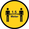 Vloersticker Corona - 1.5 meter, in diverse kleuren - 30 CM