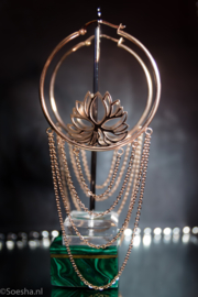 "Lotus" hoop earrings (pair)
