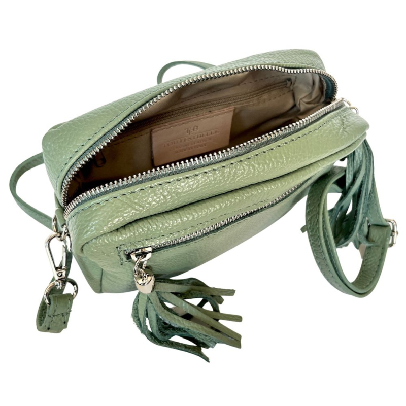 Festival Crossbody Tasje Franje Rits Mintgroen