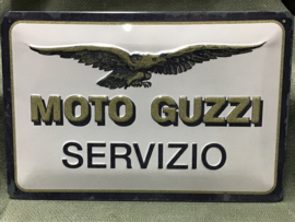 Moto Guzzi Blikken bord "Servizio", 20 x 30 cm