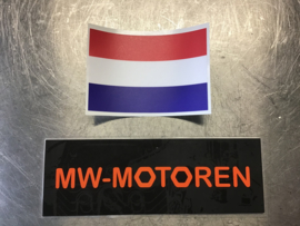 STICKER  NEDERLANDSE VLAG NL