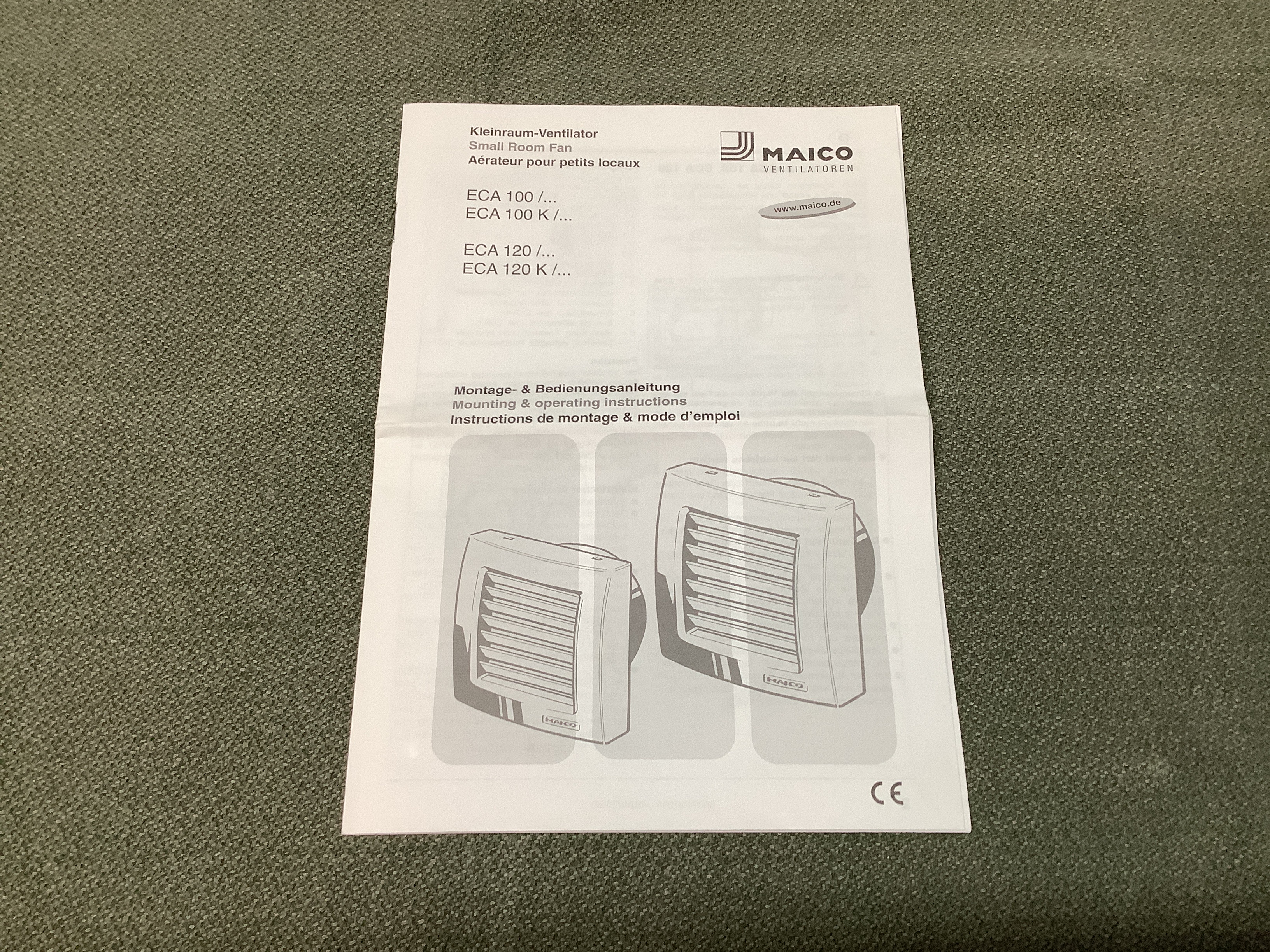 LUCHTTOEVOER VENTILATOR MAICO 120