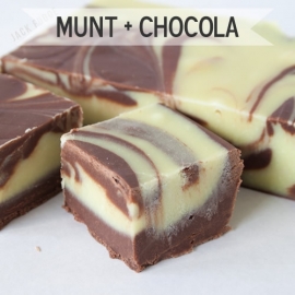 Mint + Chocolade fudge