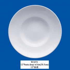 W-074   12"Pasta/Salade borden (30cm)