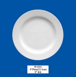 W-1054 9" Round plate (23.5cm)