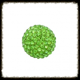 Strass klankbol groen - 16mm