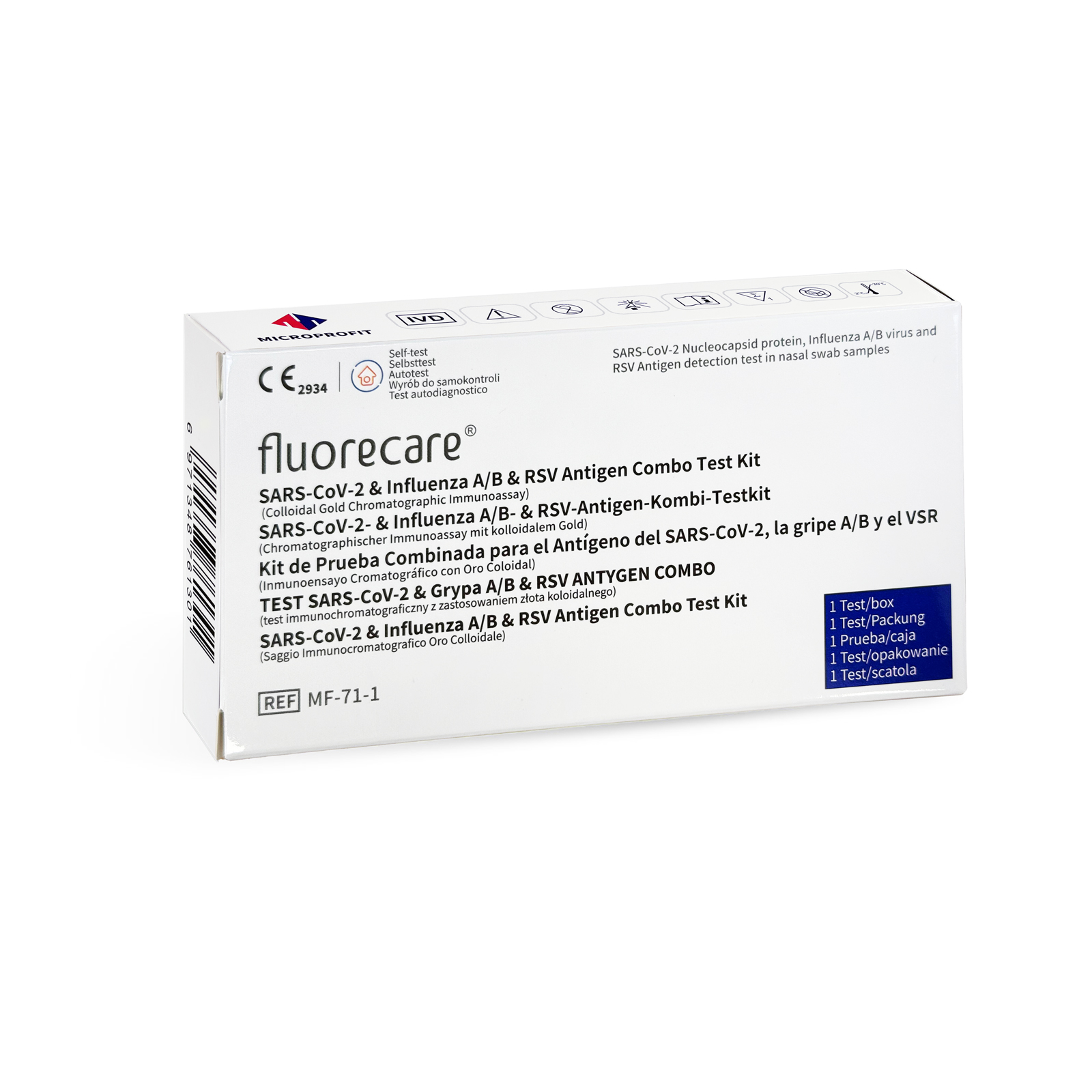 SARS-COV-2, INFLUENZA A/B EN RSV ANTIGEEN COMBICHECK SNELTEST