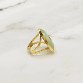 Ring Met Groene Steen