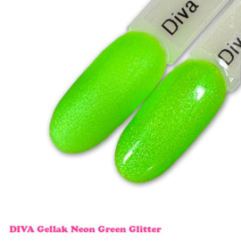 Diva Hema Free Gellak Neon Green Glitter 10ml