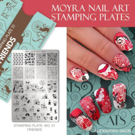 Moyra Stamping Plate 51 - Friends