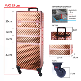 XXXL Trolley Diamond 3D Rose Gold