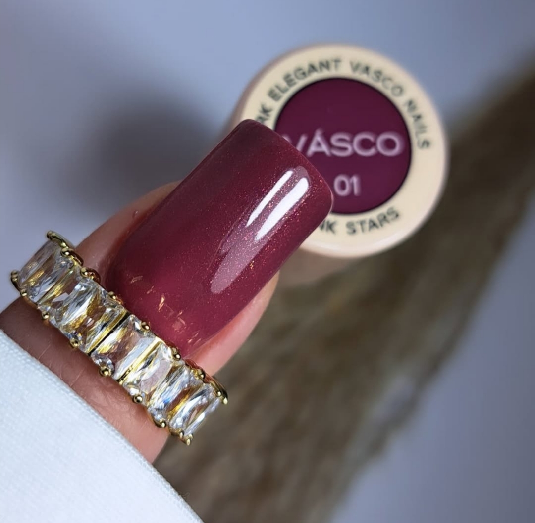 Vasco Gelpolish Dark Elegant TPO Free Pink Stars nr. 01 - 7ml