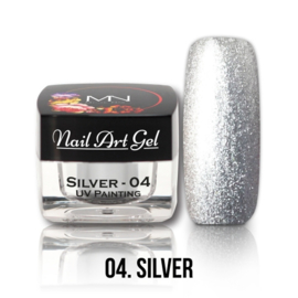 UV Painting Nail Art Gel - 04 - Silver 4g
