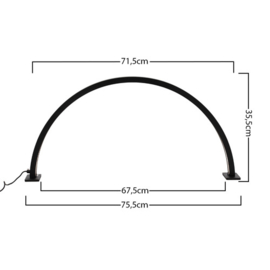 Half Moon LED Lamp zwart met zirconia- 35W