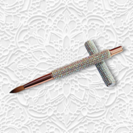 Acrylic Brush With Diamonds - Size 8