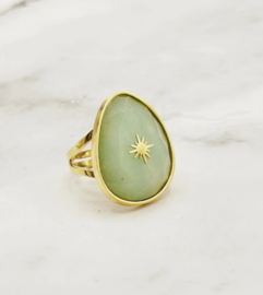 Ring Met Groene Steen
