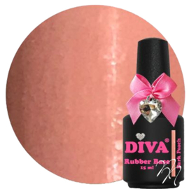 Diva Rubber Basecoat Dark Peach 15 ml