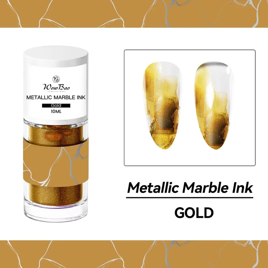 WowBao Metallic Marble Ink Gold