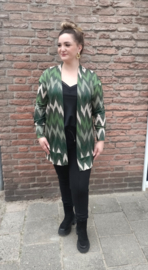 Blouson vestje met print groen