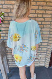 Zomerse Lurex Top met Frida Kahlo en gouden accenten en pailletten